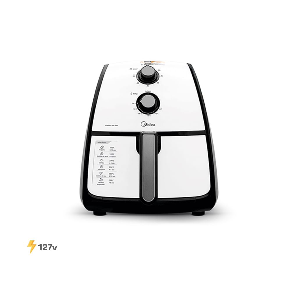 Fritadeira Elétrica Air Fryersem óleo Midea Liva 4l Timer Fritadeira Elétrica Air Fryersem óleo Midea Liva 4l Timer