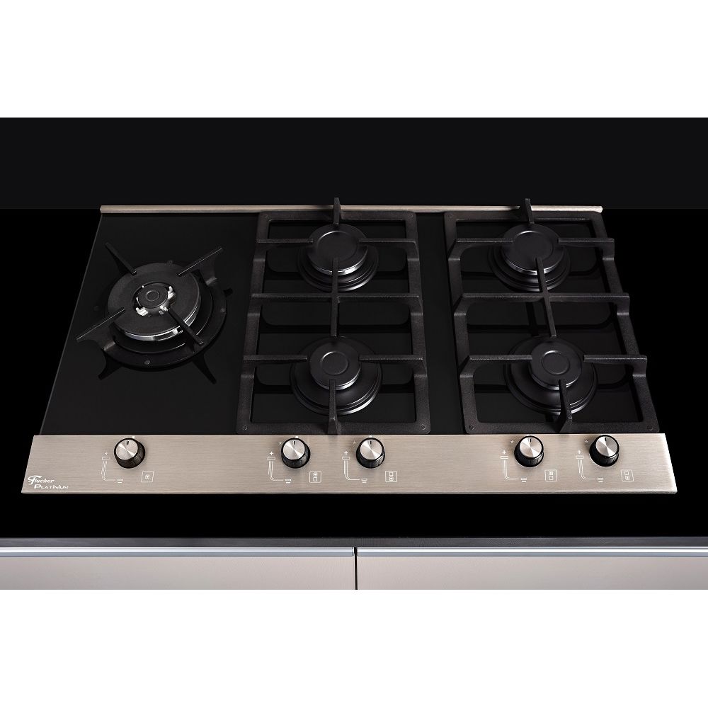Cooktop Fischer Platinium 5 Bocas Vidro Bivolt