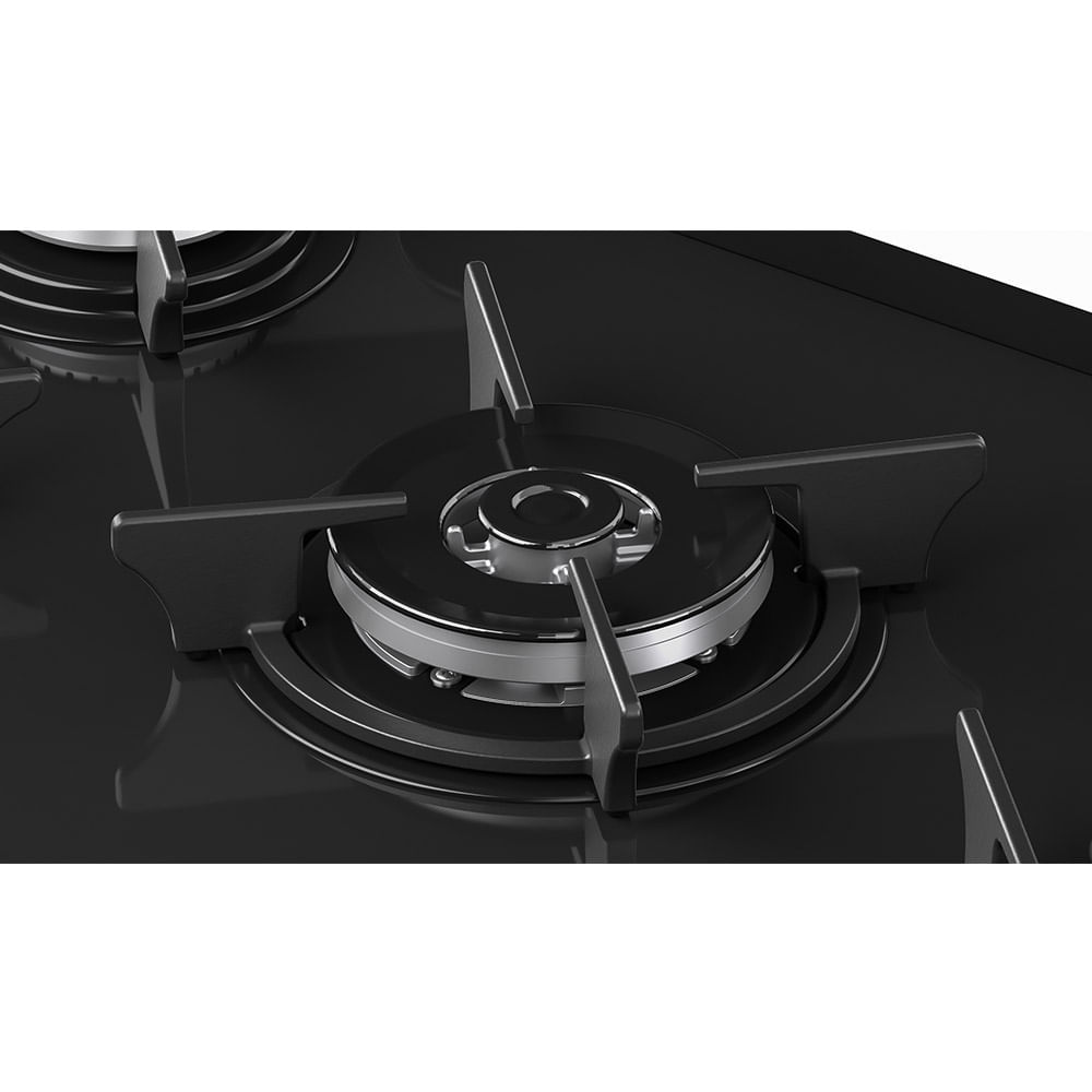 Fogão de Piso Itatiaia Itaglass 4 Bocas Mesa de Vidro Preto 3700000122 – Bivolt - Imagem 3