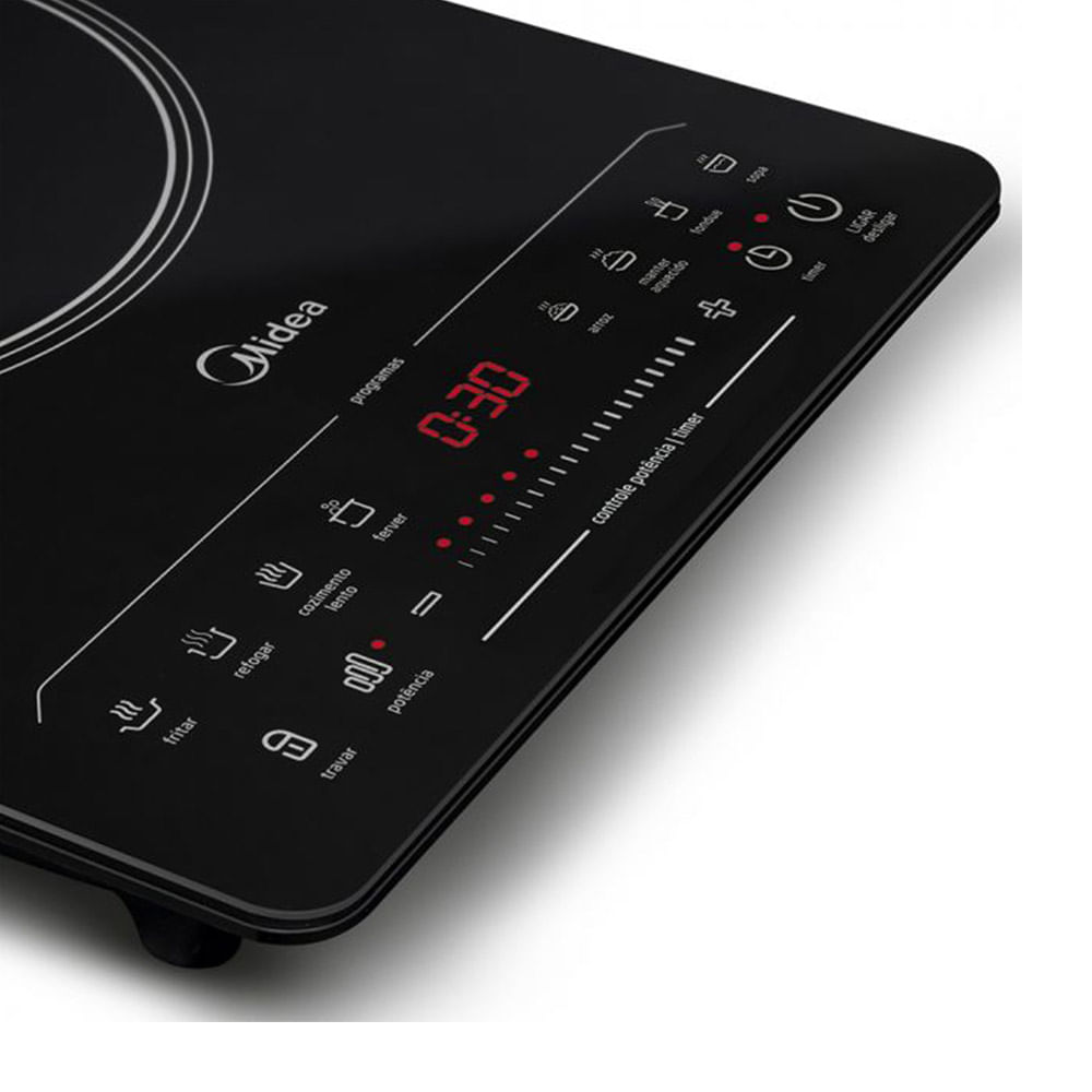 Cooktop de Indução Midea 1 Boca Portátil Preto CYAD11 – 127 Volts - Imagem 3