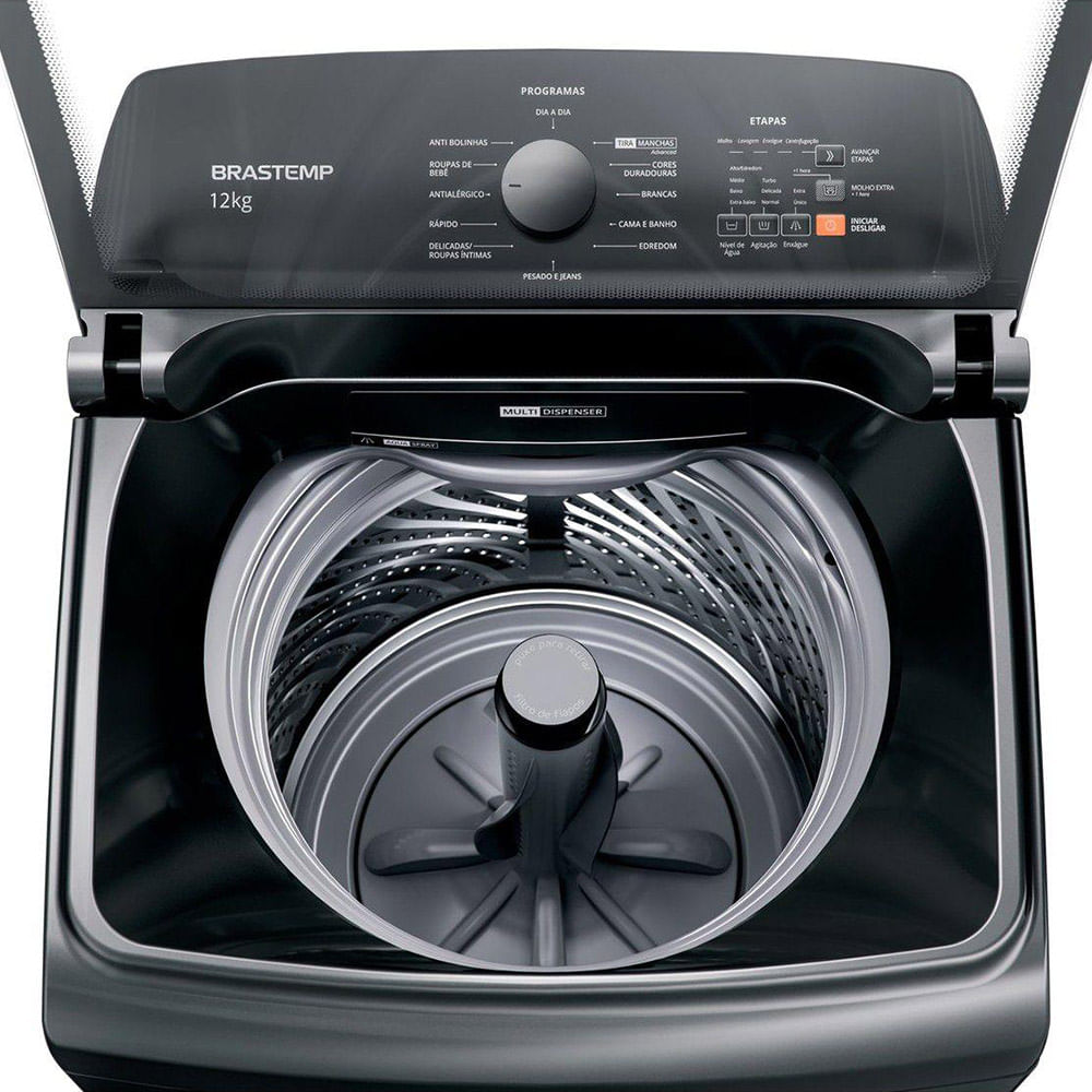 Lavadora de Roupas Brastemp 12Kg com Ciclo Tira Manchas Advanced e Ciclo Antibolinha Titânio BWK12A9 – 220 Volts - Imagem 3