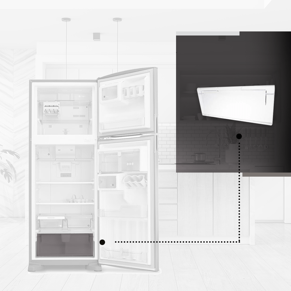 Puxador Gaveta de Legumes para Geladeira Consul e Brastemp W10331995 - Imagem 2