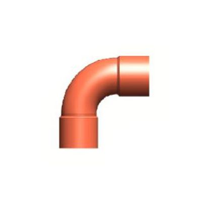 Curva de Cobre Longa  1/4 90° 1/32 mm