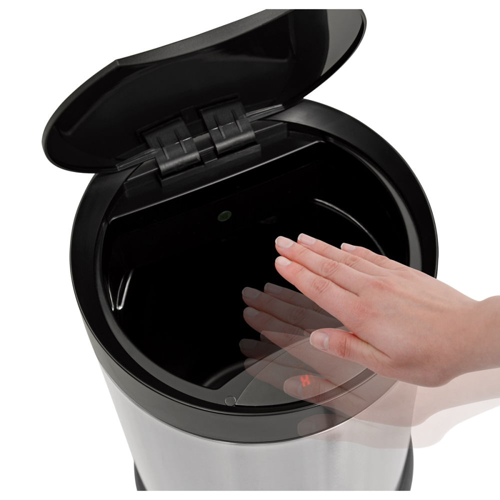 Lixeira Tramontina 12 Litros Smart Automática com Sensor com Acabamento Scotch Brite em Aço Inox - Imagem 2