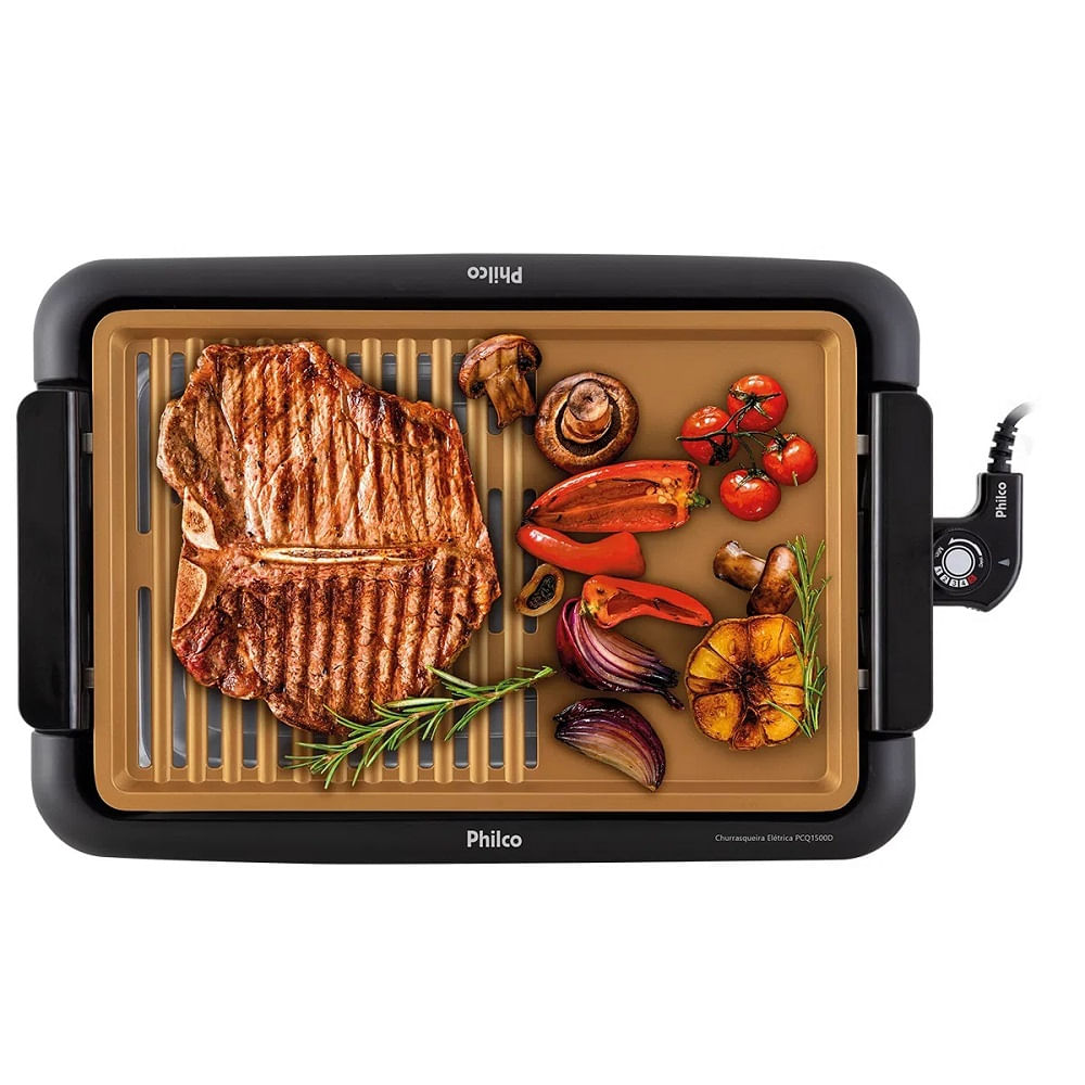 Churrasqueira Elétrica Philco 1500W Preta PCQ1500D – 220 Volts - Imagem 5