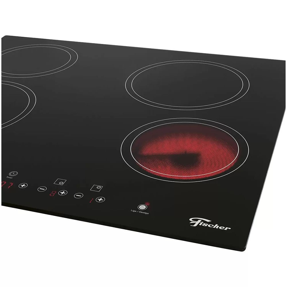 Cooktop Fischer 4 Bocas Mesa Vitrocerâmica Preto – 220 Volts - Imagem 3