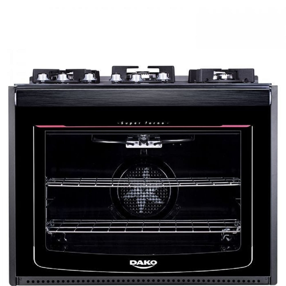 Fogão de Embutir Dako 5 Bocas Turbo Glass Preto - Bivolt - Imagem 2