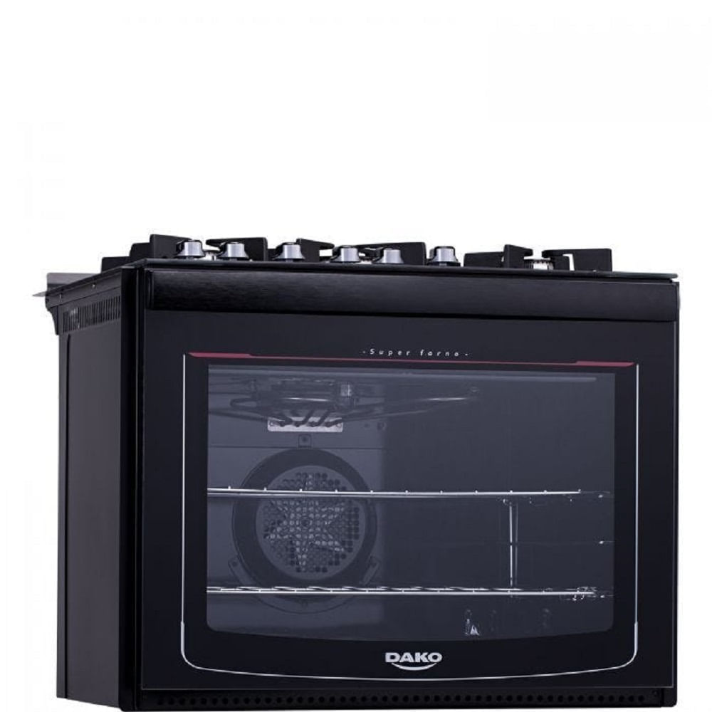 Fogão de Embutir Dako 5 Bocas Turbo Glass Preto - Bivolt - Imagem 4