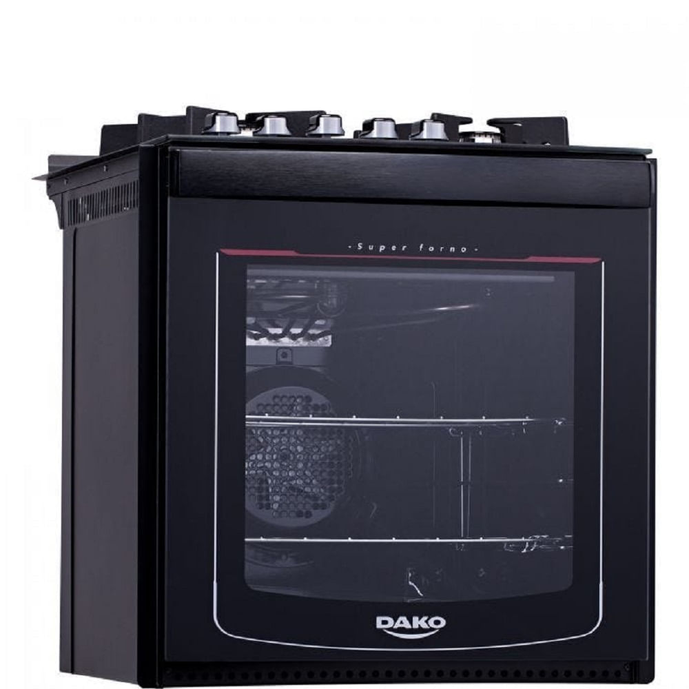 Fogão de Embutir Dako 4 Bocas Turbo Glass Preto - Bivolt - Imagem 3