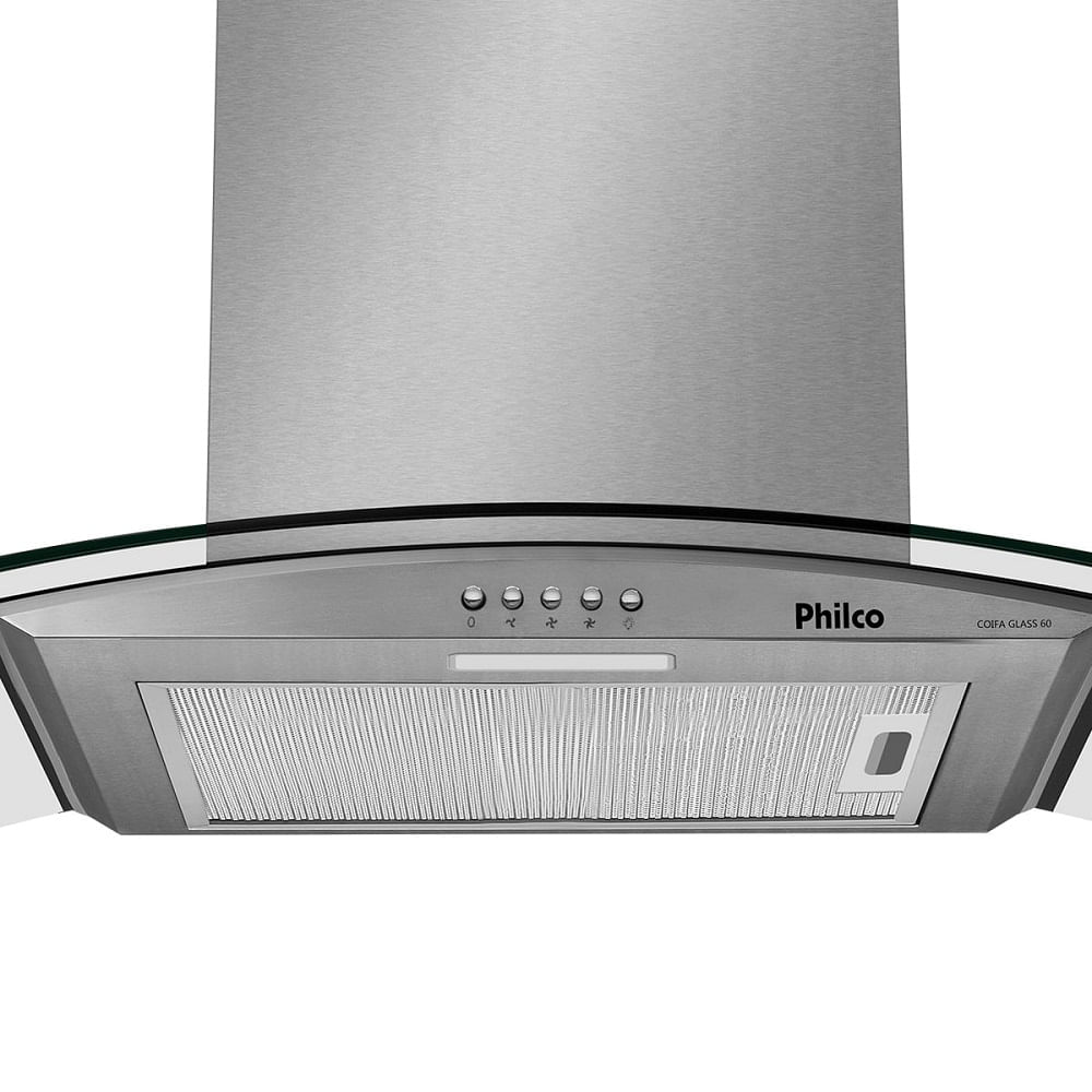 Coifa de Parede Philco 60cm Glass Vidro Curvo 3 Velocidades Inox PCO60G – 127 Volts - Imagem 3