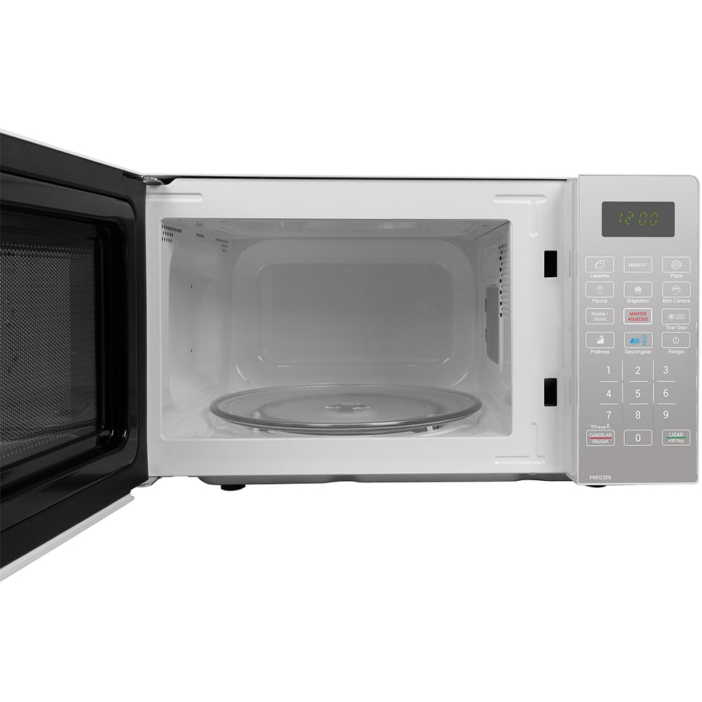 Micro-ondas Philco 20 Litros com Revestimento Limpa Fácil Porta Espelhada Branco PMO23EB – 220 Volts - Imagem 3
