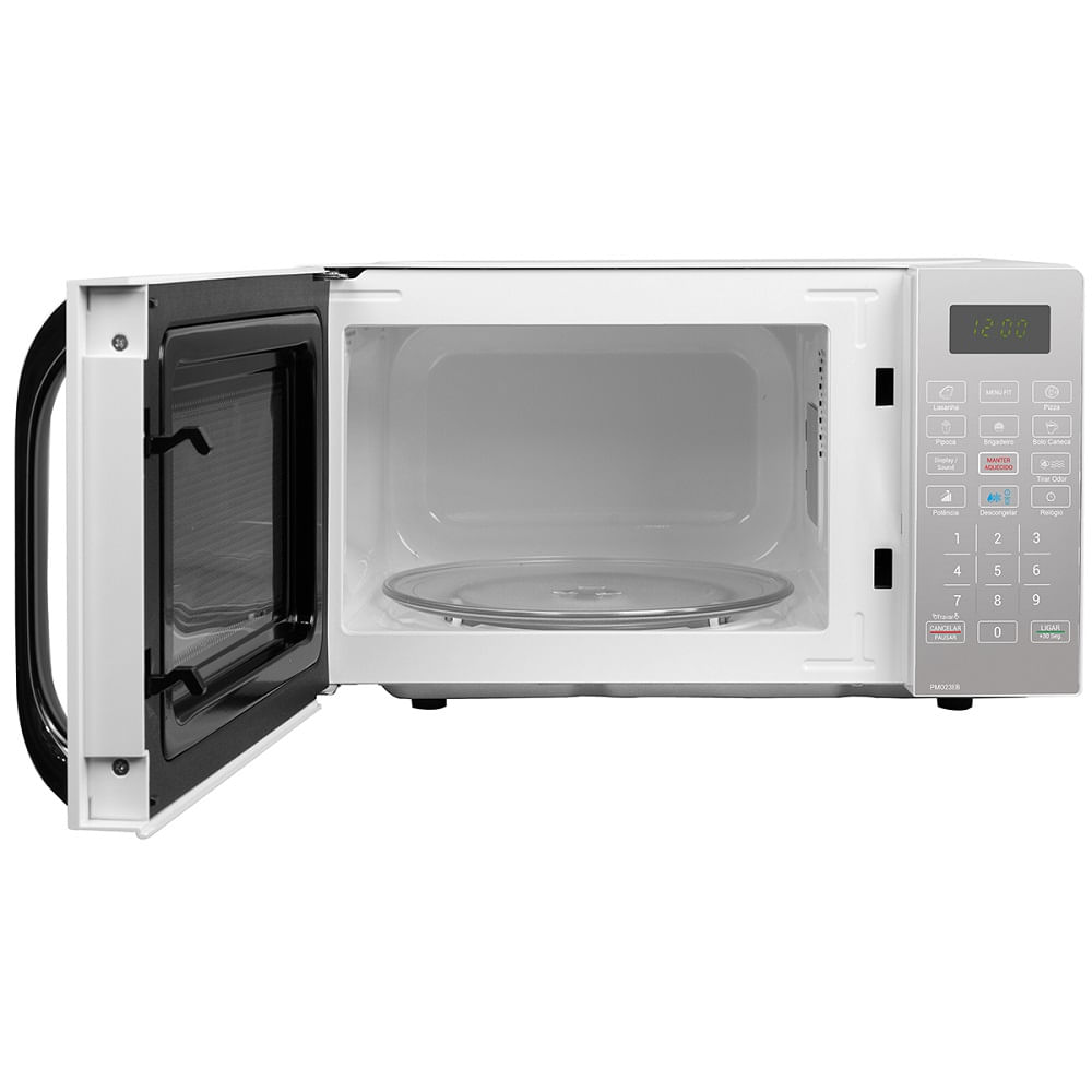 Micro-ondas Philco 20 Litros com Revestimento Limpa Fácil Porta Espelhada Branco PMO23EB – 220 Volts - Imagem 4