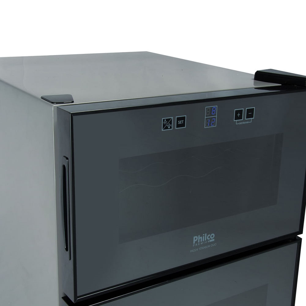 Adega Philco 24 Garrafas Titanium Duo Inox PAD24 - 220 Volts - Imagem 3
