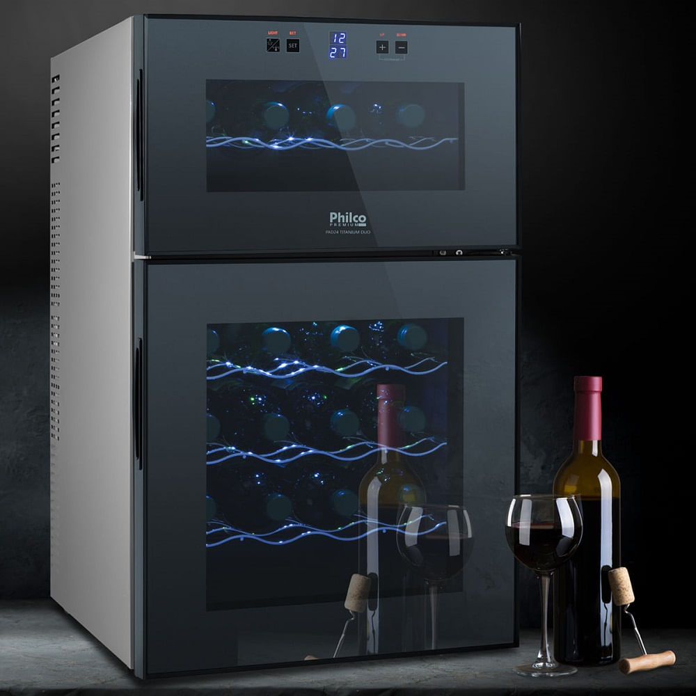 Adega Philco 24 Garrafas Titanium Duo Inox PAD24 - 220 Volts - Imagem 5