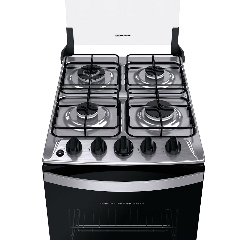 Fogão de Piso Brastemp 4 Bocas com Dupla Chama Branco BFO4EBB - Bivolt - Imagem 4