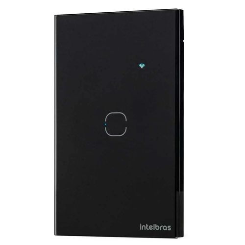 Interruptor Smart Intelbras Wi-Fi Touch Preto EWS 1001 - Bivolt