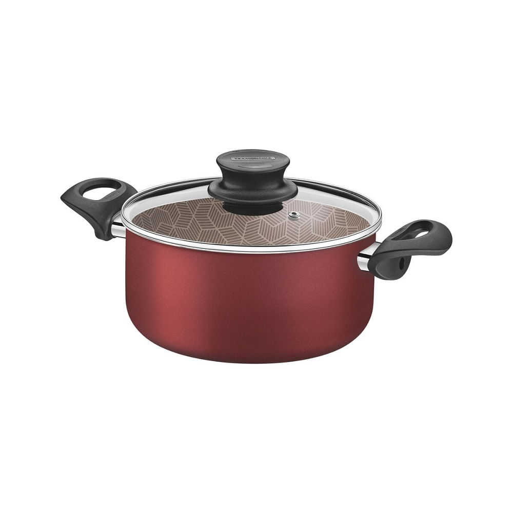 Jogo de Panelas Tramontina 5 Peças Paris em Alumínio com Revestimento Antiaderente Starflon Max Vermelho - Imagem 3