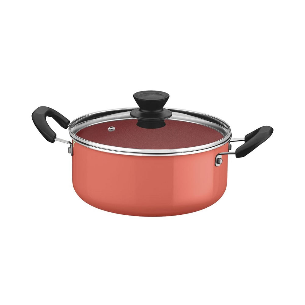 Jogo de Panelas Tramontina 5 Peças Évora em Alumínio com Revestimento Interno Cerâmico e Externo de Silicone Coral - Imagem 3