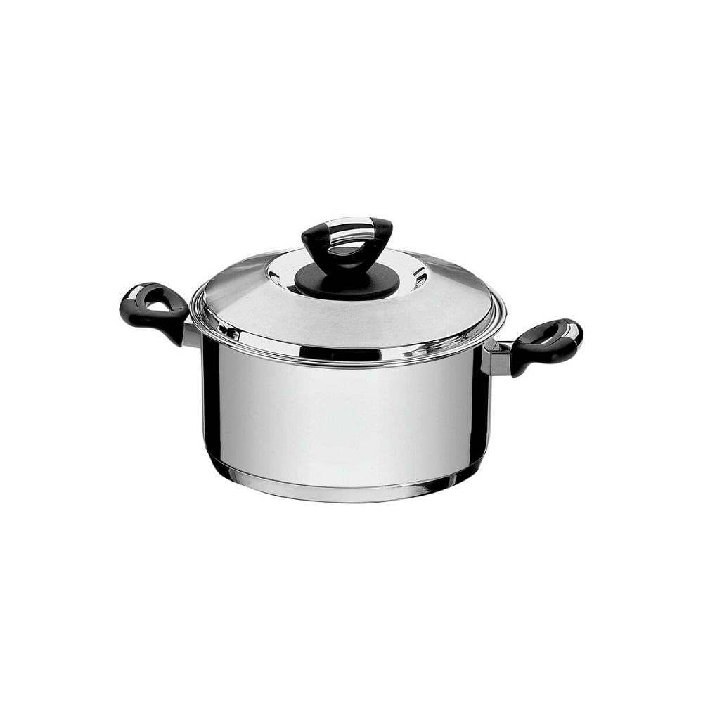 Jogo de Panelas Tramontina 6 Peças Solar Baquelite em Aço Inox com Fundo Triplo com Cabos e Alças de Baquelite - Imagem 7