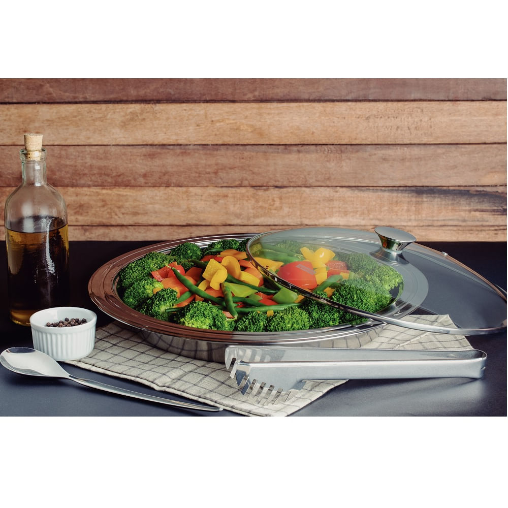 Kit para Servir Tramontina 3 Peças Ciclo Redondo em Aço Inox - Imagem 2