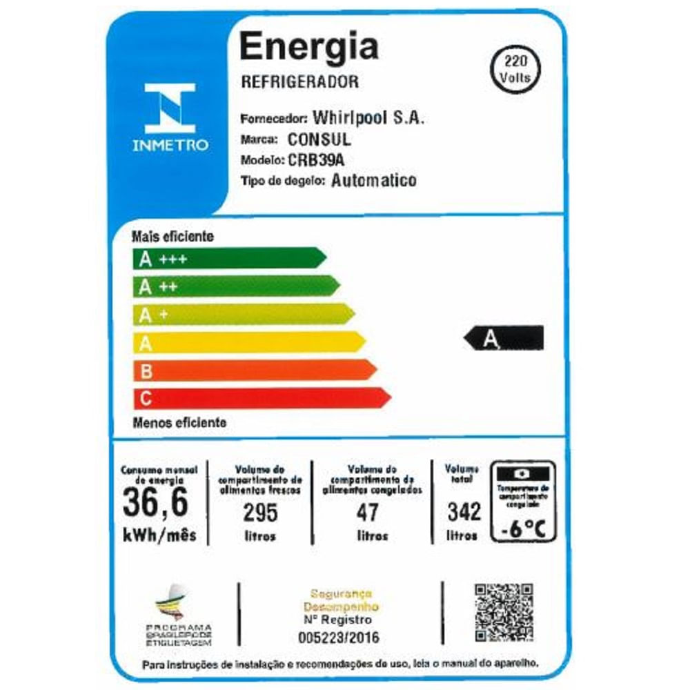Refrigerador Consul Frost Free 342L Inox CRB39AK – 220 Volts - Imagem 7