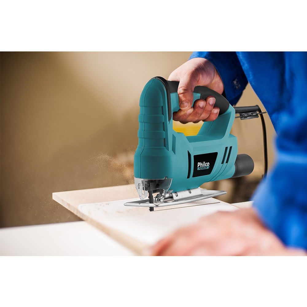 Serra Tico-Tico Philco 450W com Guia de Corte Azul PTT01 – 127 Volts - Imagem 4