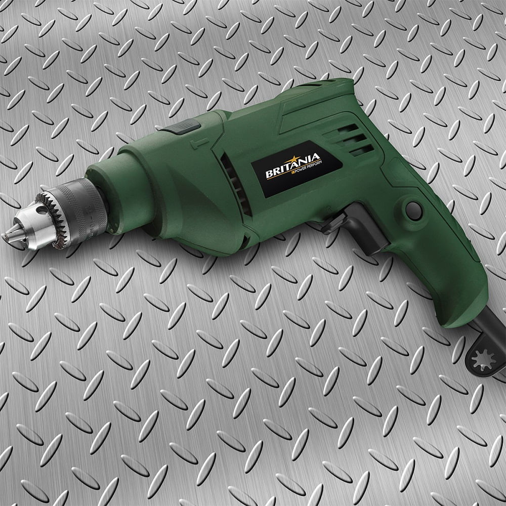 Furadeira Britânia de Impacto Britânia 2 em 1 Verde BFU01M – 127 Volts - Imagem 2