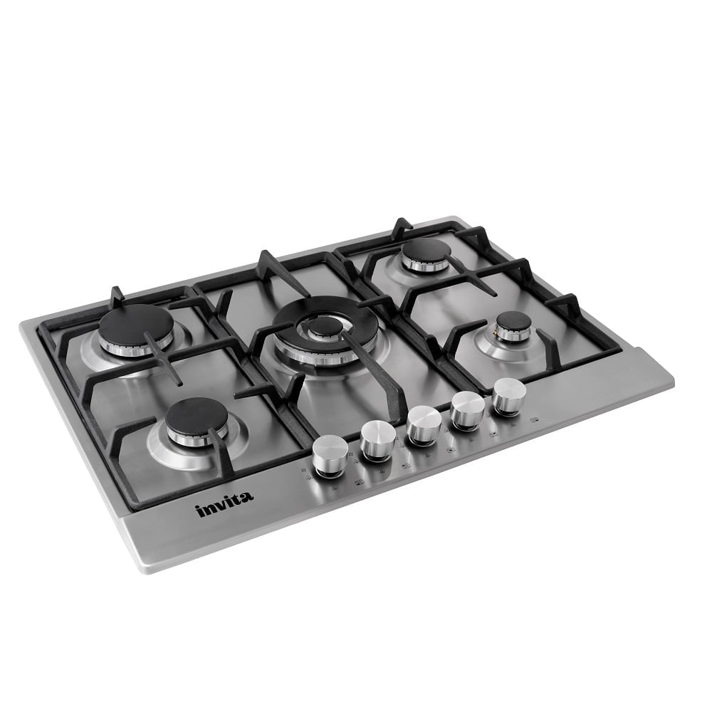 Cooktop a Gás Invita 5 Bocas 70cm Inox - Bivolt
