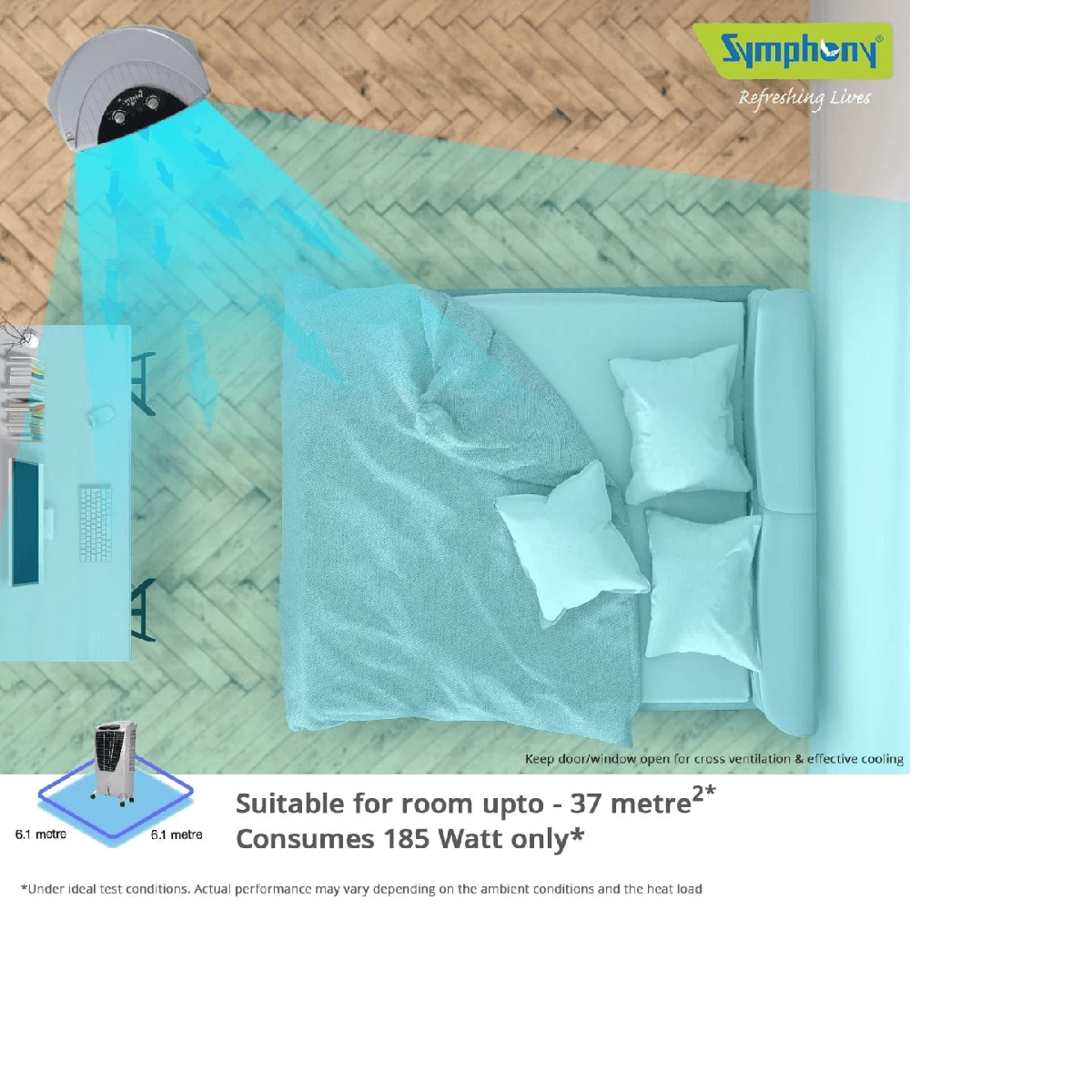Climatizador de Ar Symphony 80 Litros Whinter 80XL Cinza - 127 Volts - Imagem 7