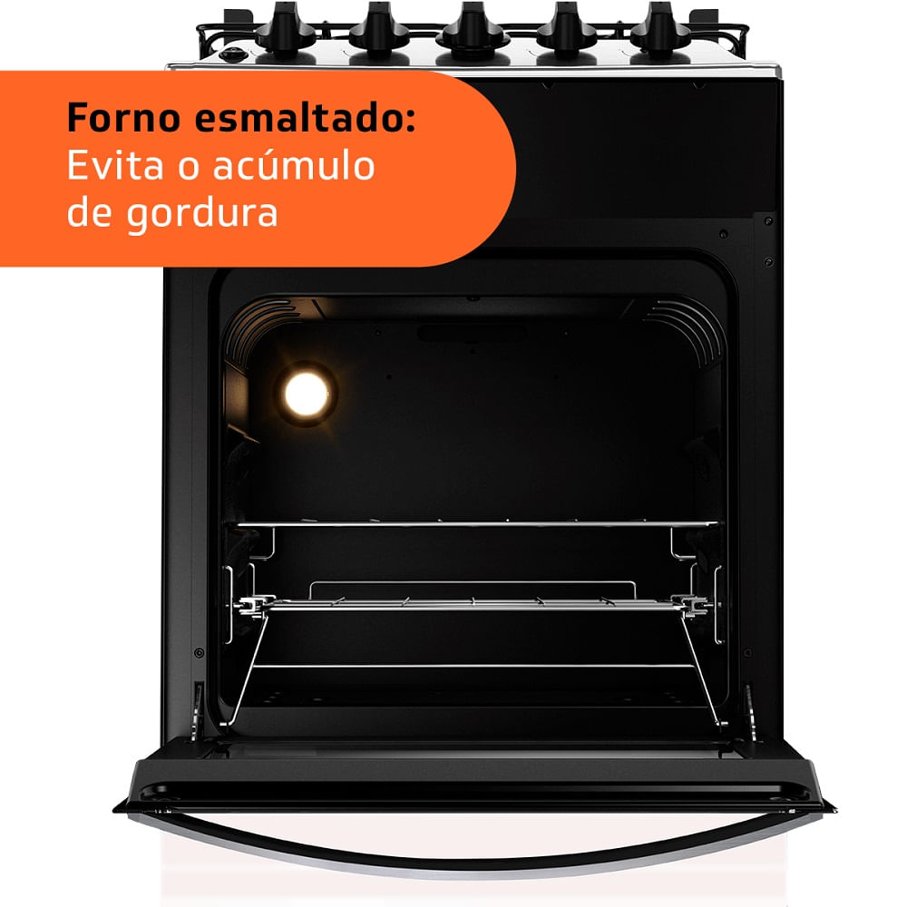 Fogão de Piso Brastemp 4 Bocas com Dupla Chama Branco BFO4EBB - Bivolt - Imagem 6