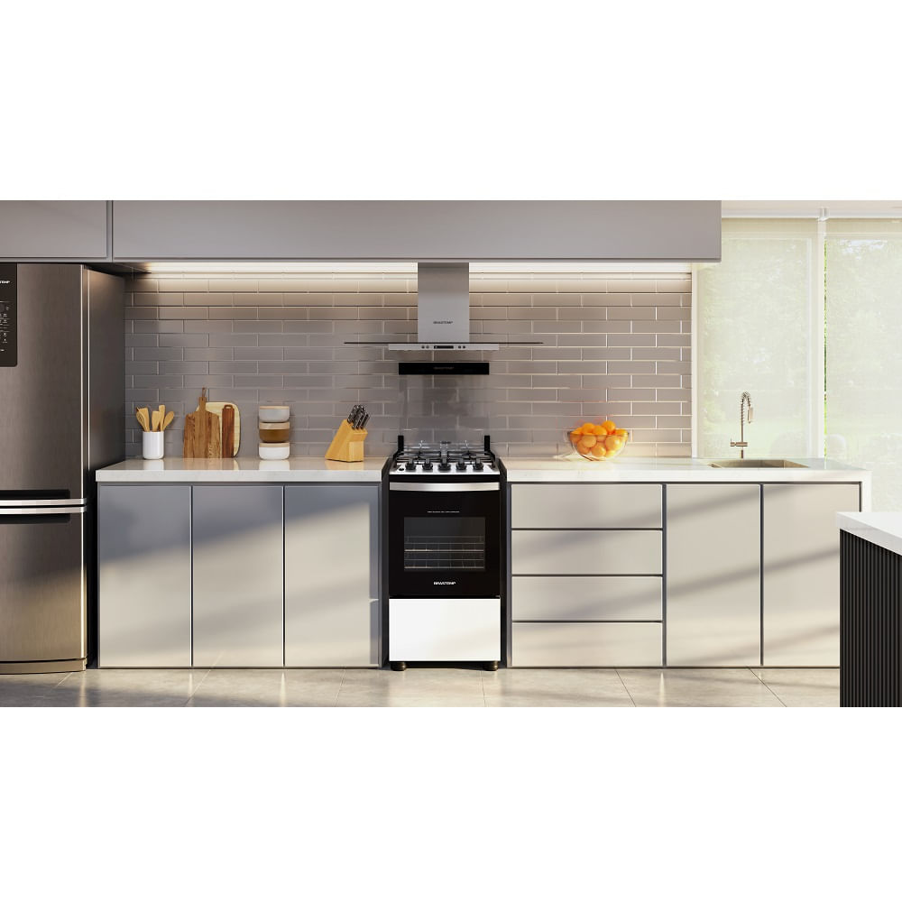 Fogão de Piso Brastemp 4 Bocas com Dupla Chama Branco BFO4EBB - Bivolt - Imagem 11