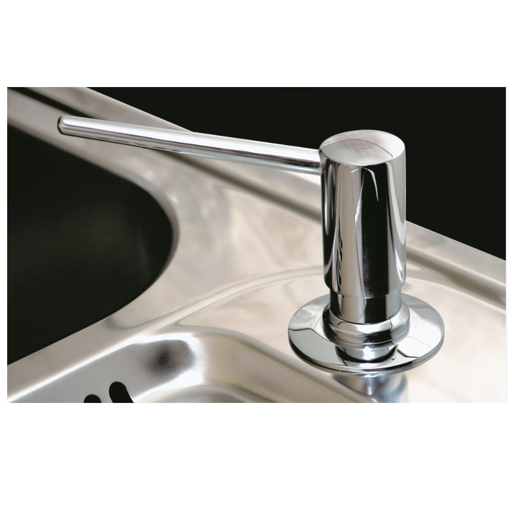 Dosador de Sabão de Embutir e Sobrepor Franke 250ml Alto Brilho Cromado - Imagem 2