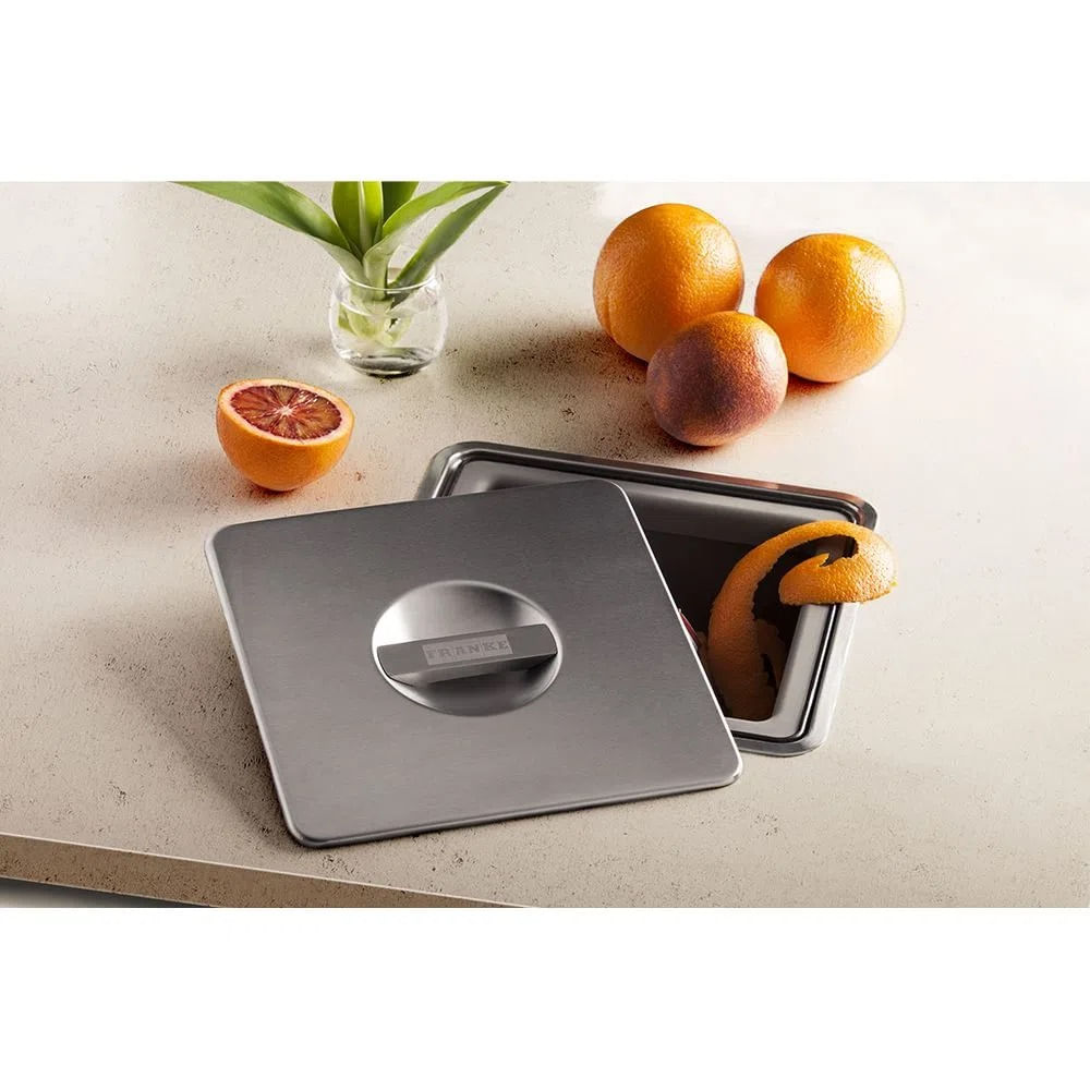 Lixeira de Sobrepor Franke 10 Litros Quadrada Aço Inox Escovado - Imagem 2