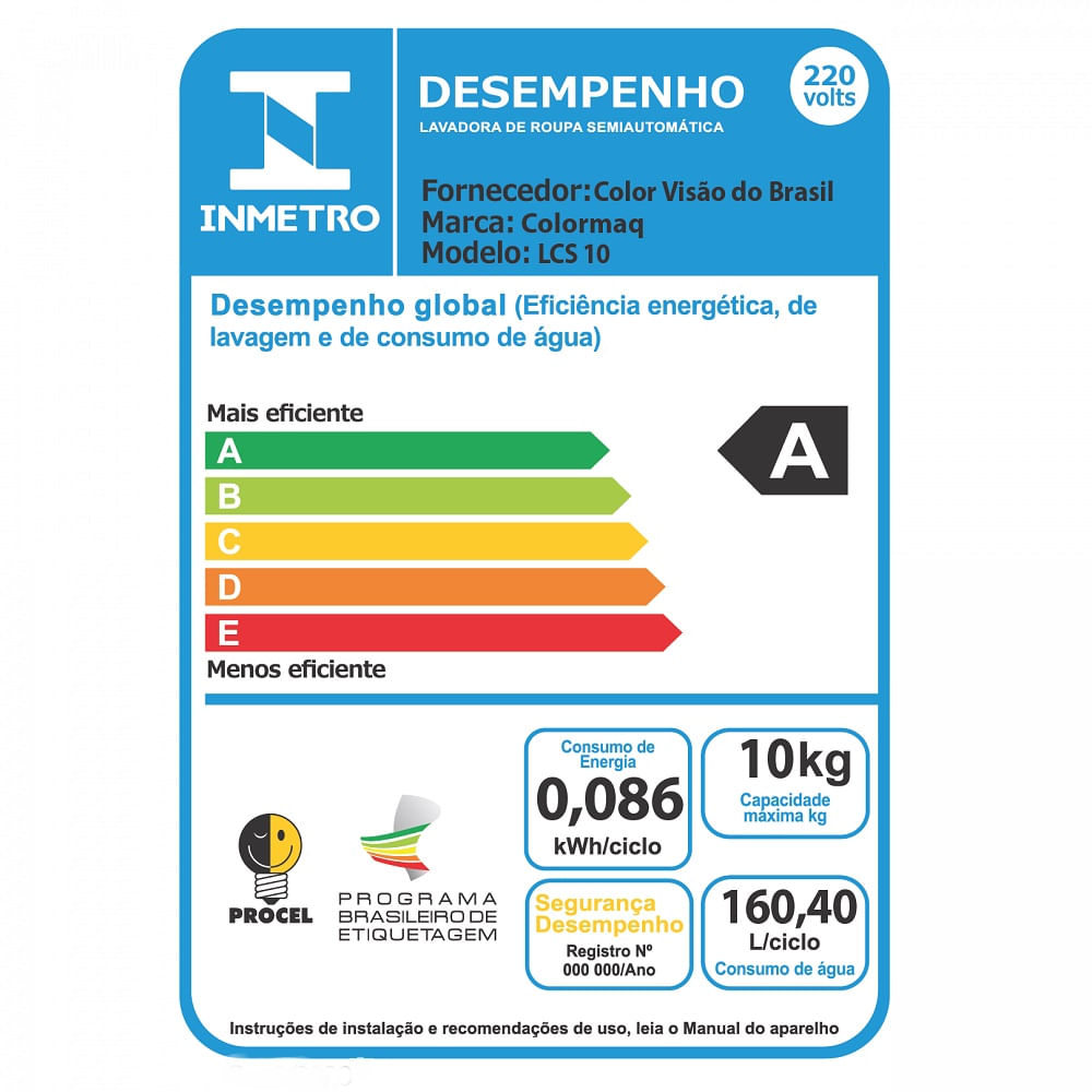 Lavadora de Roupas Semiautomática Colormaq Branca LCS10 – 220 Volts - Imagem 8
