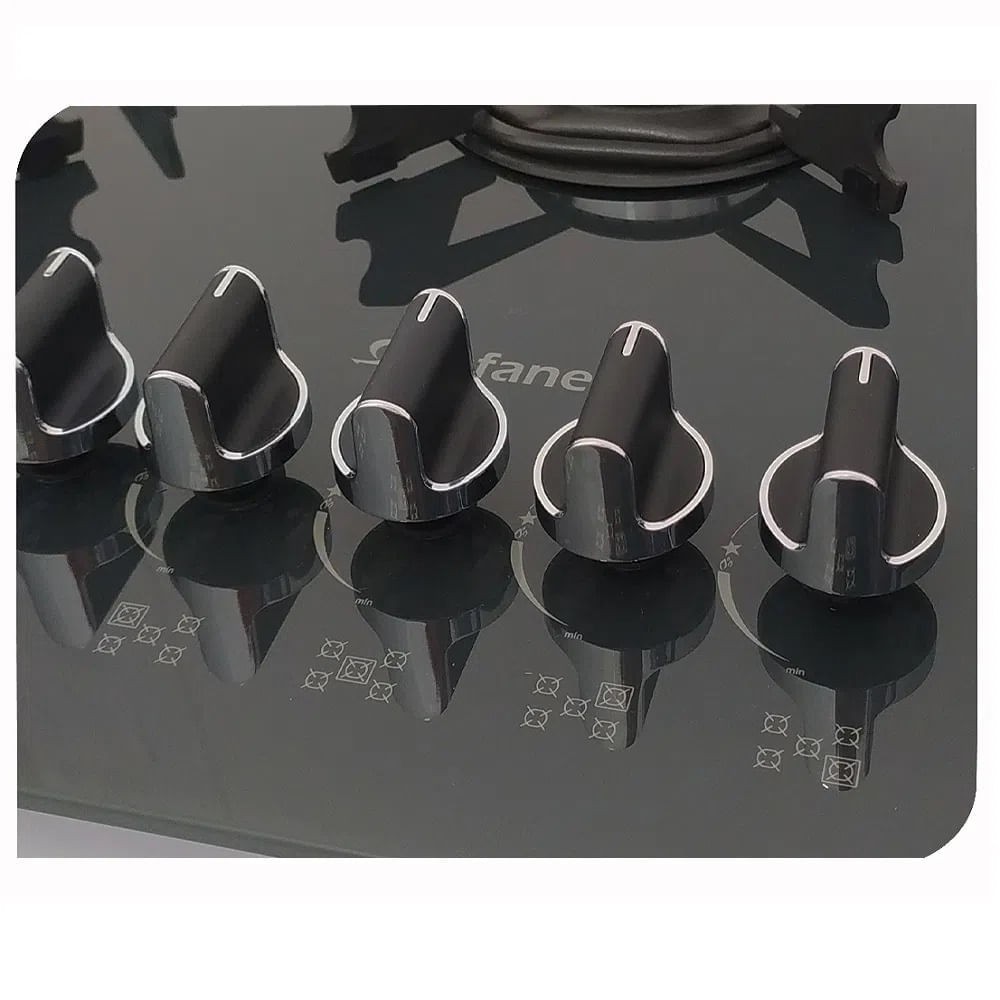 Cooktop Safanelli Gourmet 5 Bocas Preto Gray FSZ508 – Bivolt - Imagem 6