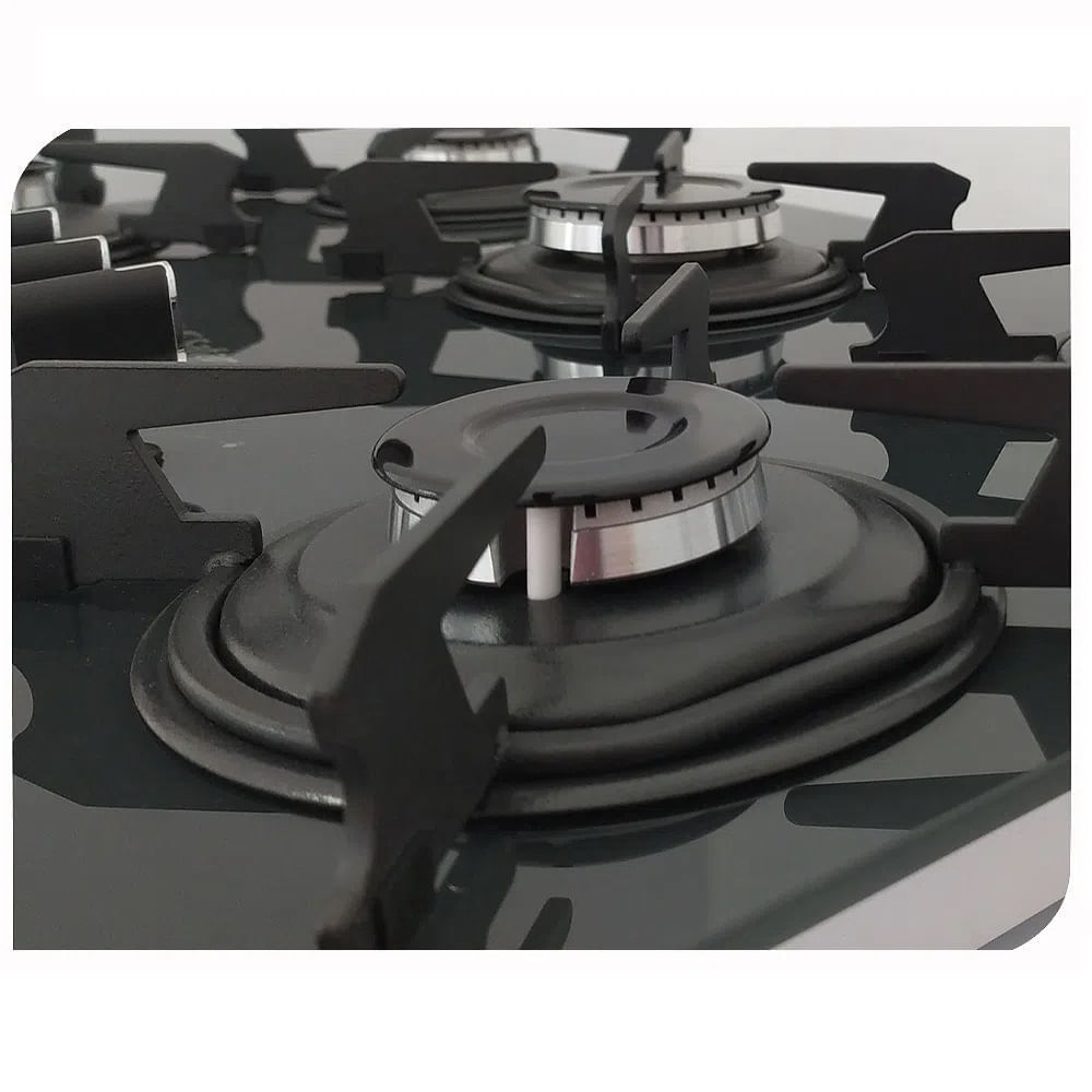 Cooktop Safanelli Gourmet 5 Bocas Preto Gray FSZ508 – Bivolt - Imagem 8