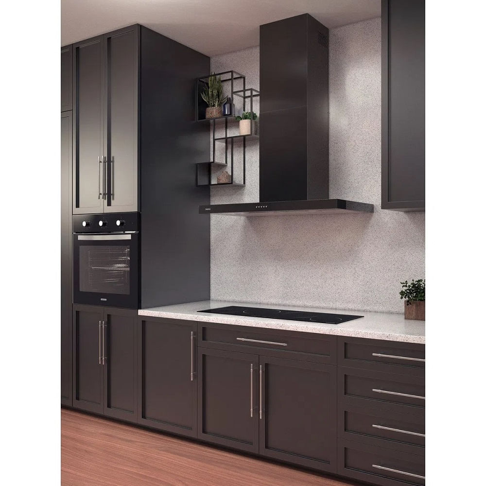 Coifa de Parede Tramontina 90cm Dritta Black Inox Preto - 220 Volts - Imagem 3