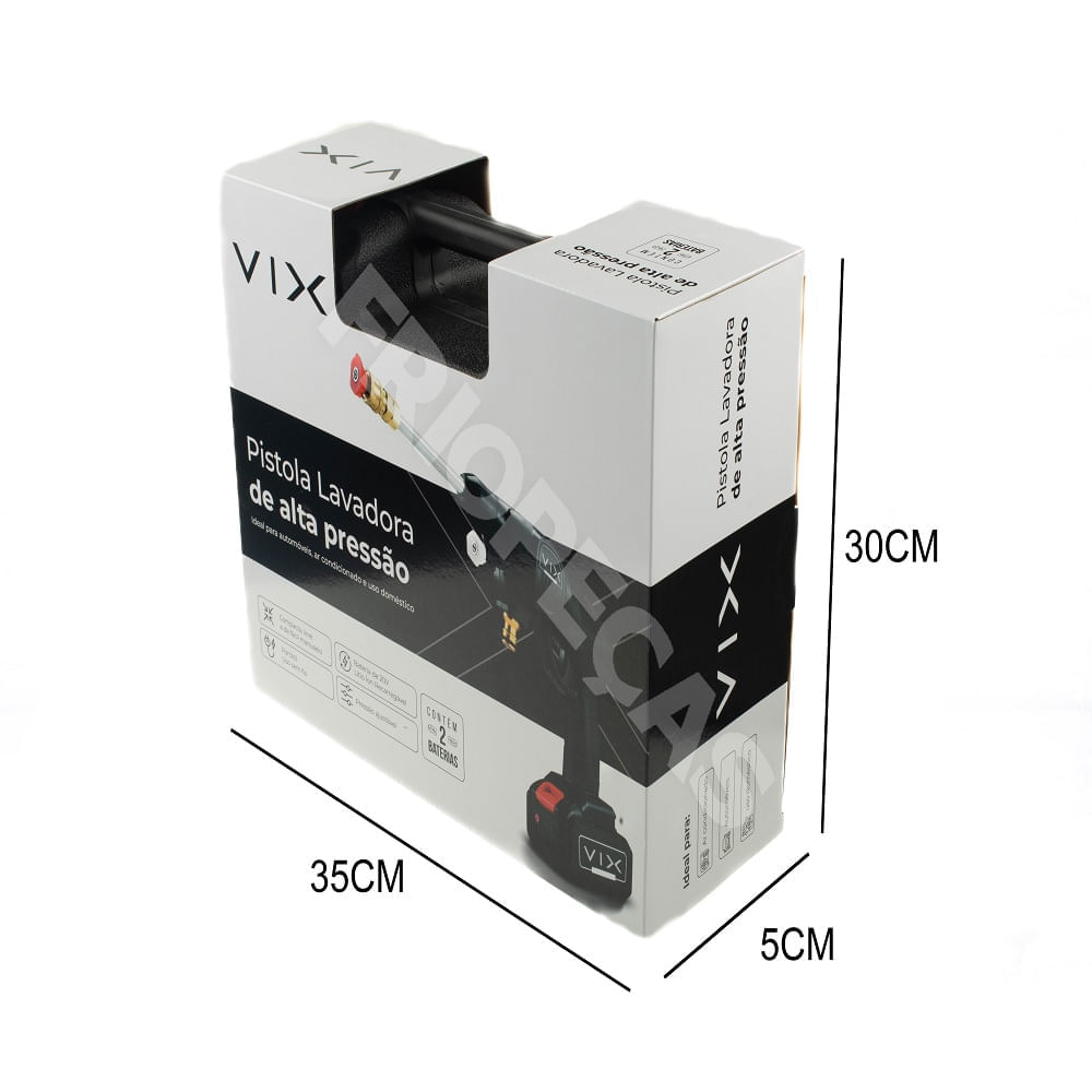 Pistola Lavadora Alta Pressão Vix Portátil com 1 Bateria – Bivolt - Imagem 7