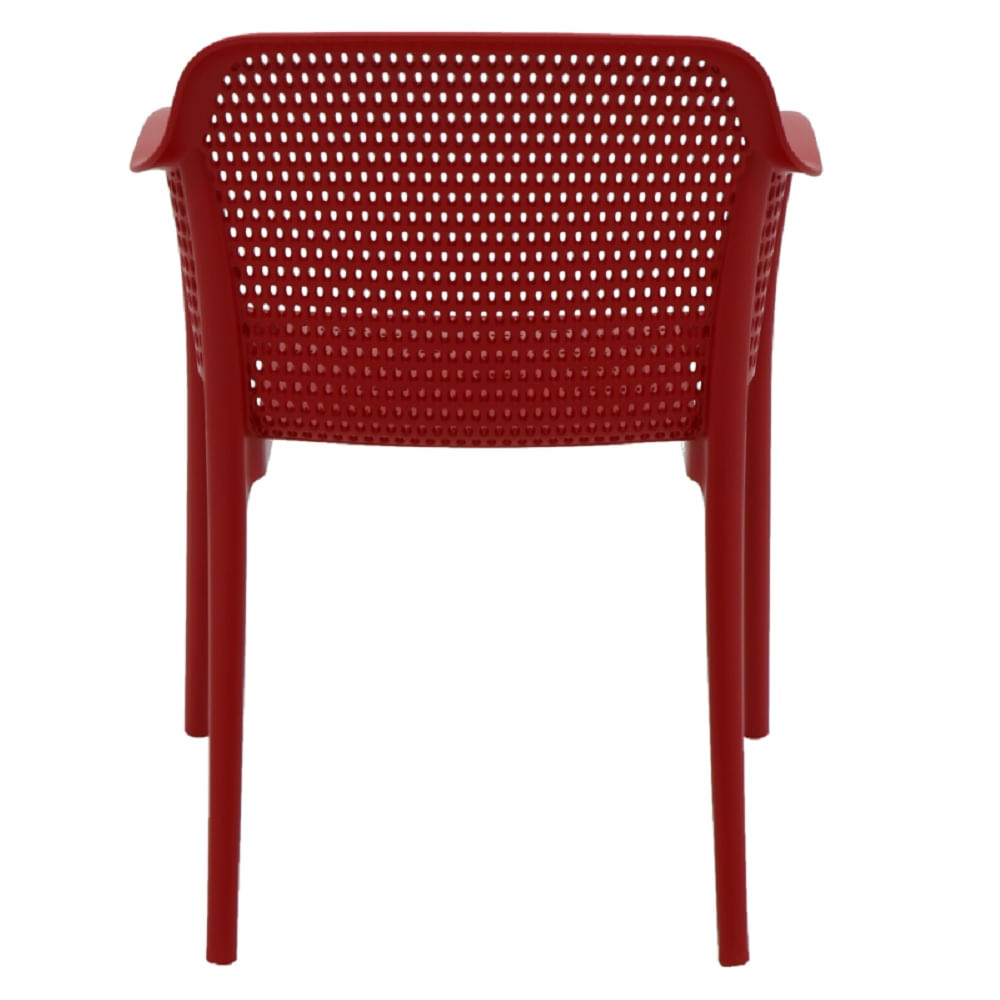 Conjunto de 4 Cadeiras Tramontina Gabriela Fibra de Vidro Vermelho - Imagem 6
