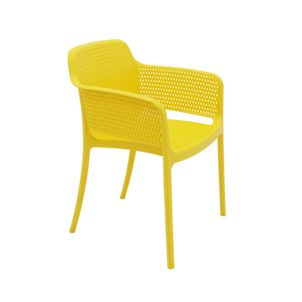 Conjunto de 4 Cadeiras Tramontina Vanda Amarelo - Imagem 3