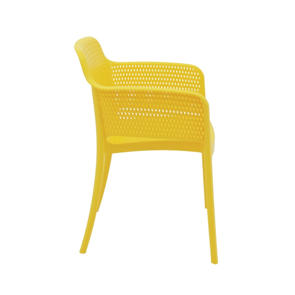 Conjunto de 4 Cadeiras Tramontina Vanda Amarelo - Imagem 4