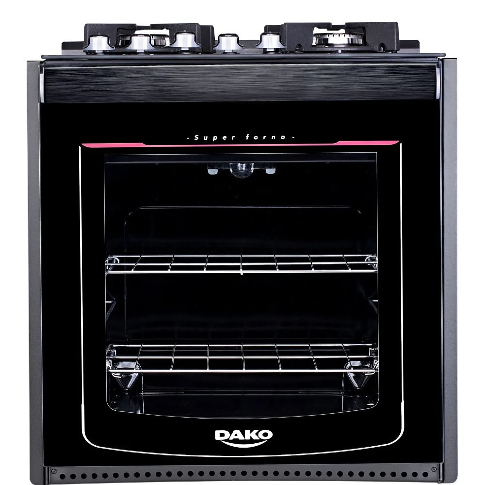 Fogão de Embutir Dako 4 Bocas Turbo Glass Preto - Bivolt - Imagem 2