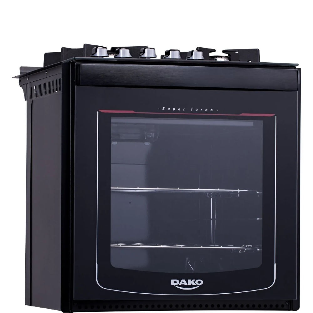 Fogão de Embutir Dako 4 Bocas Turbo Glass Preto - Bivolt - Imagem 4
