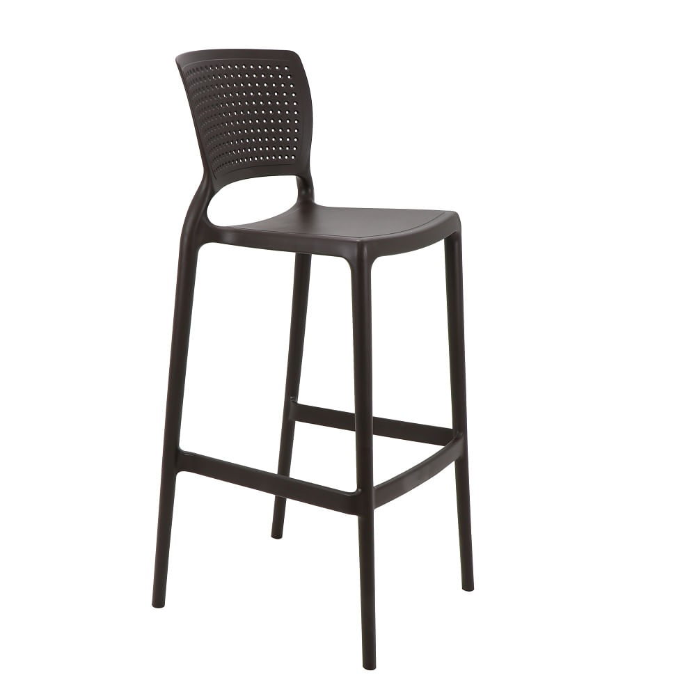 Conjunto de 4 Cadeiras Plásticas Tramontina Safira Alta Residência em Polipropileno e Fibra de Vidro Marrom - Imagem 6