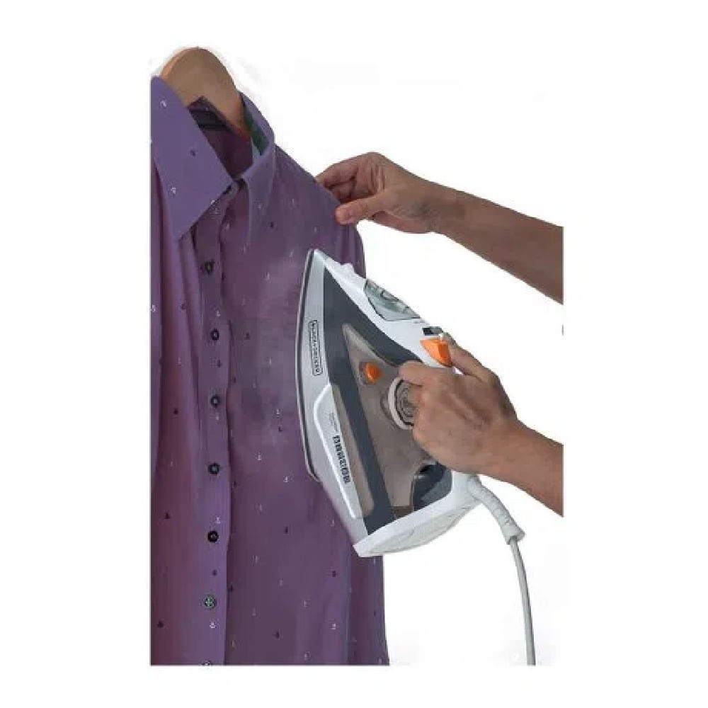 Ferro a Seco Black+Decker Com Reservatório De 470ml Cinza e Laranja FX3100-B2 - 220 Volts - Imagem 4