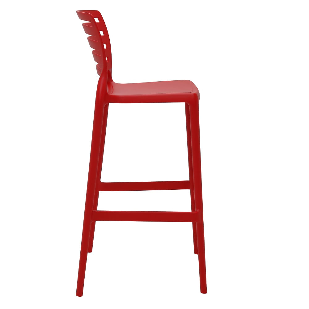 Conjunto de 4 Cadeiras Plásticas Tramontina Sofia Alta Residência em Polipropileno e Fibra de Vidro Vermelho - Imagem 3