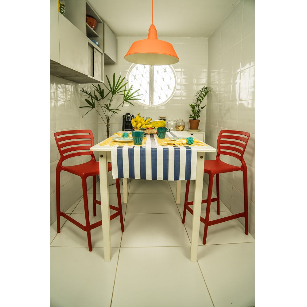 Conjunto de 4 Cadeiras Plásticas Tramontina Sofia Alta Residência em Polipropileno e Fibra de Vidro Vermelho - Imagem 9