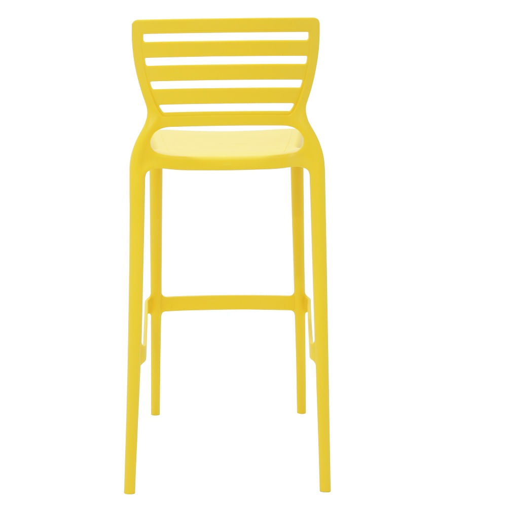 Conjunto de 4 Cadeiras Plásticas Tramontina Sofia Alta Residência em Polipropileno e Fibra de Vidro Amarelo - Imagem 3