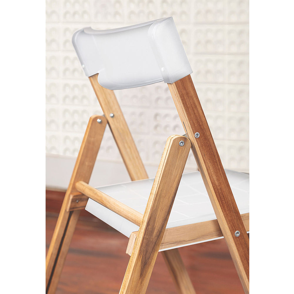 Conjunto de 4 Cadeiras Tramontina Potenza Dobrável Branco Mista - Imagem 6