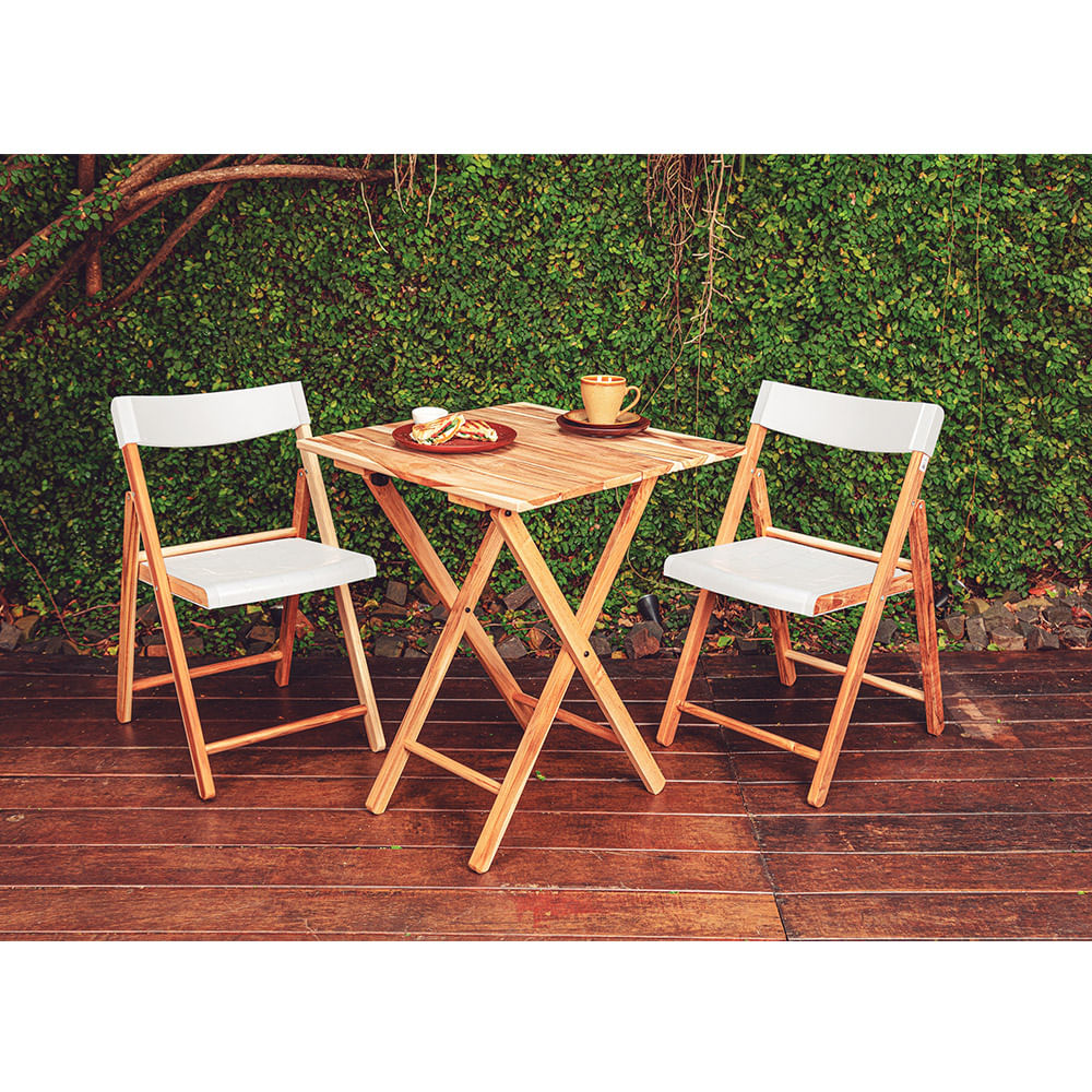 Conjunto de 4 Cadeiras Tramontina Potenza Dobrável Branco Mista - Imagem 7